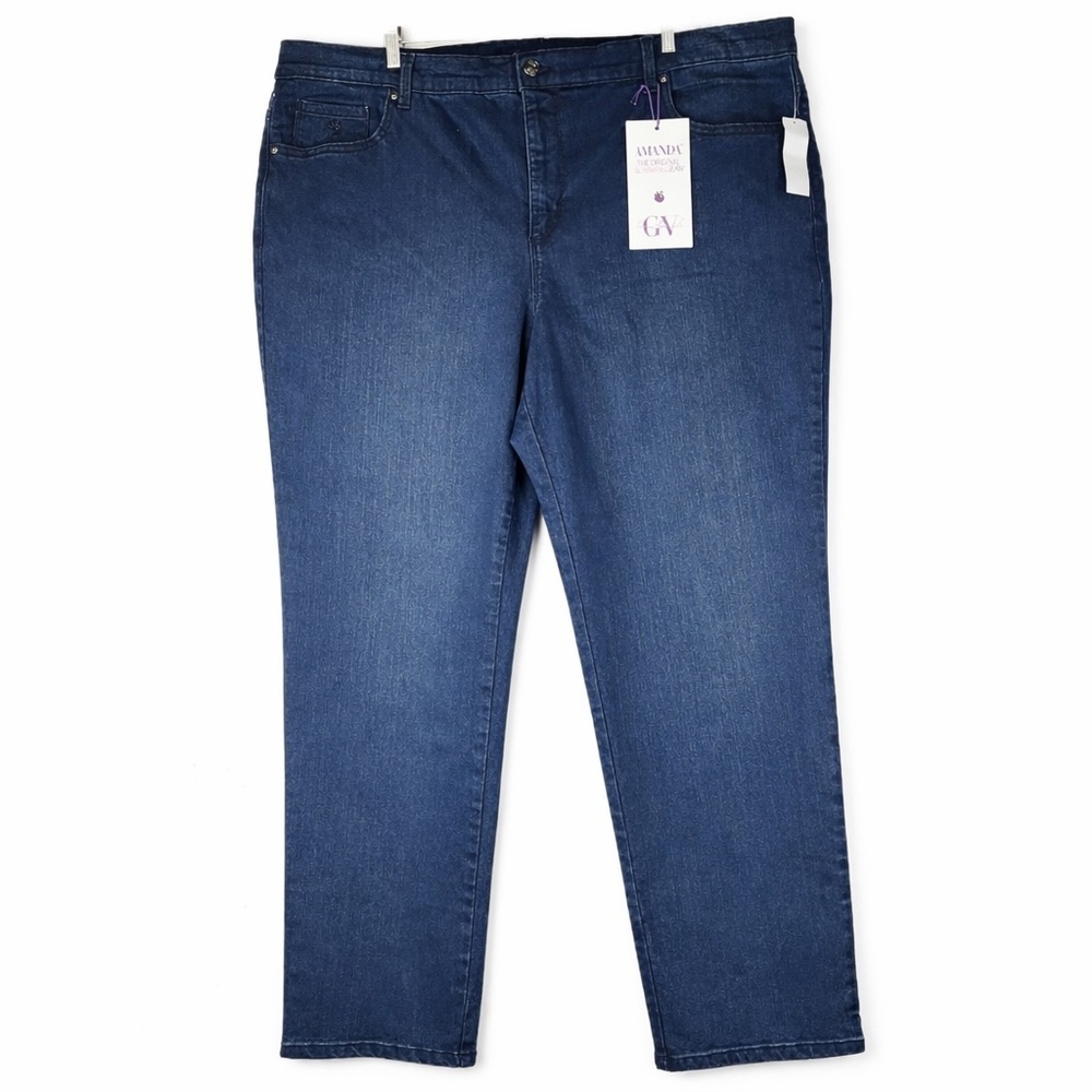 Gloria Vanderbilt Amanda Jeans High-Rise Straight Leg Slimming Stretch Sz 20W
